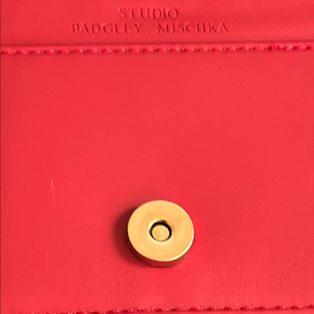 Badgley Mischka Red Quilted Crossbody Bag - Picture 9 of 12